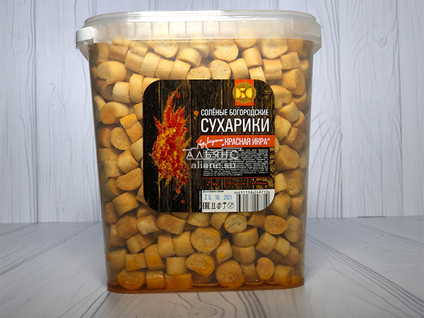 Сухарики с красной икрой в Пушкино