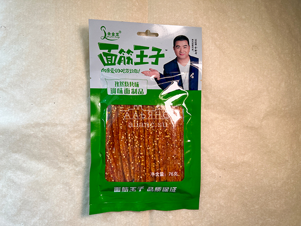 Мучные полоски ЗЕЛЁНЫЕ со вкусом барбекю 76 гр в Пушкино