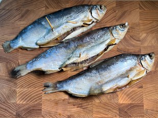 Лещ холодного копчения: Пелядь вяленая крупная потрошеная