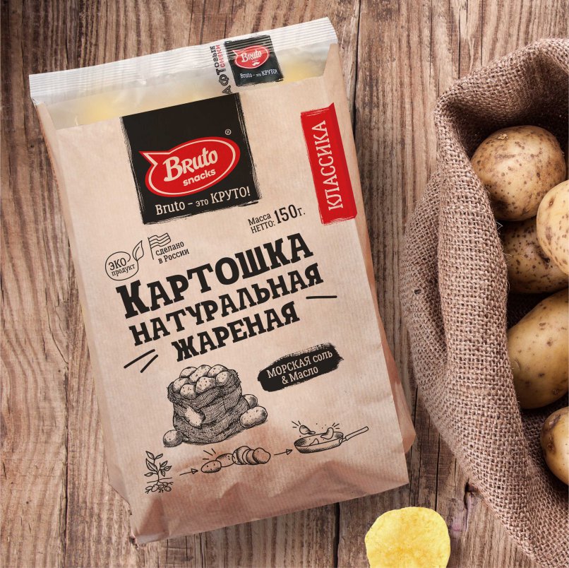 Картофель «Бруто» с солью 130 гр. в Пушкино